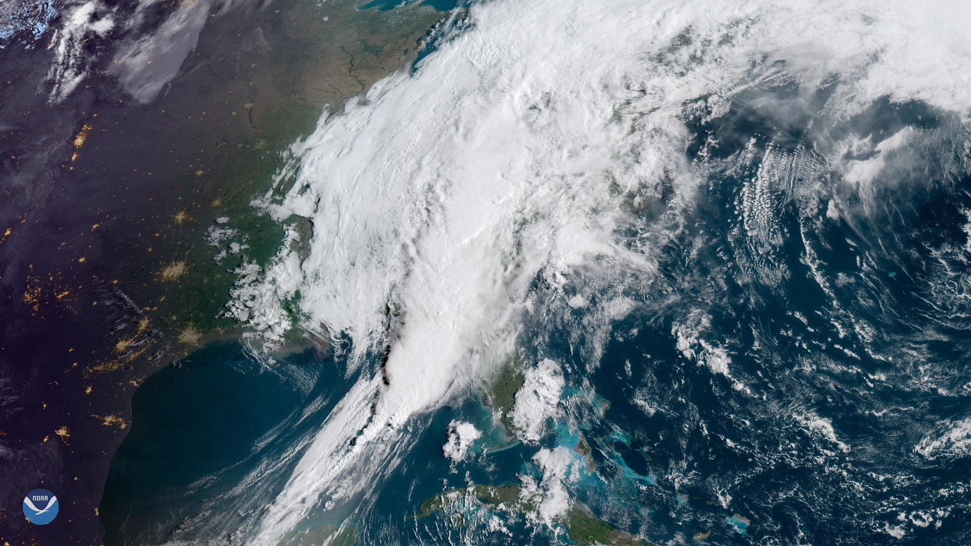 GOES East Sees Sprawling Storm System Along the East Coast