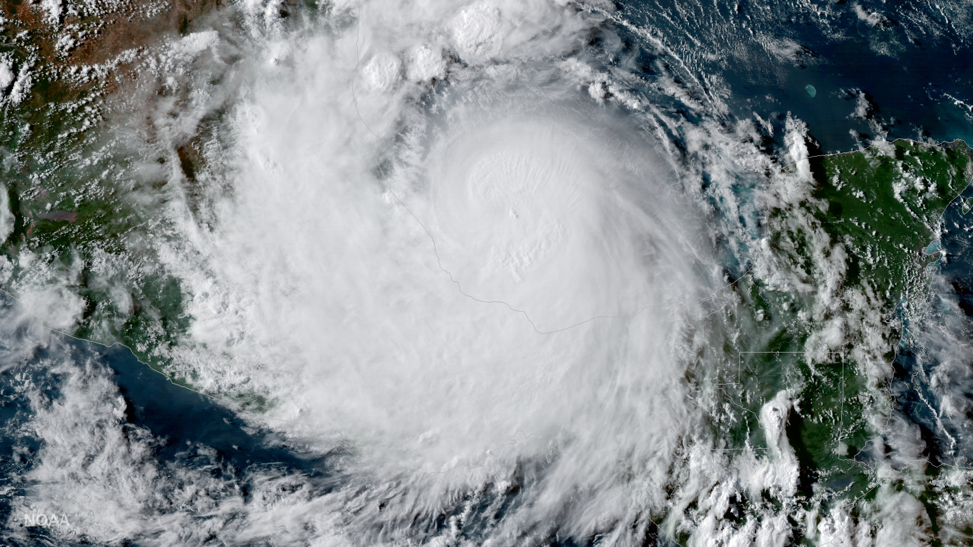 GOES-16 Captures Franklin at Hurricane Strength