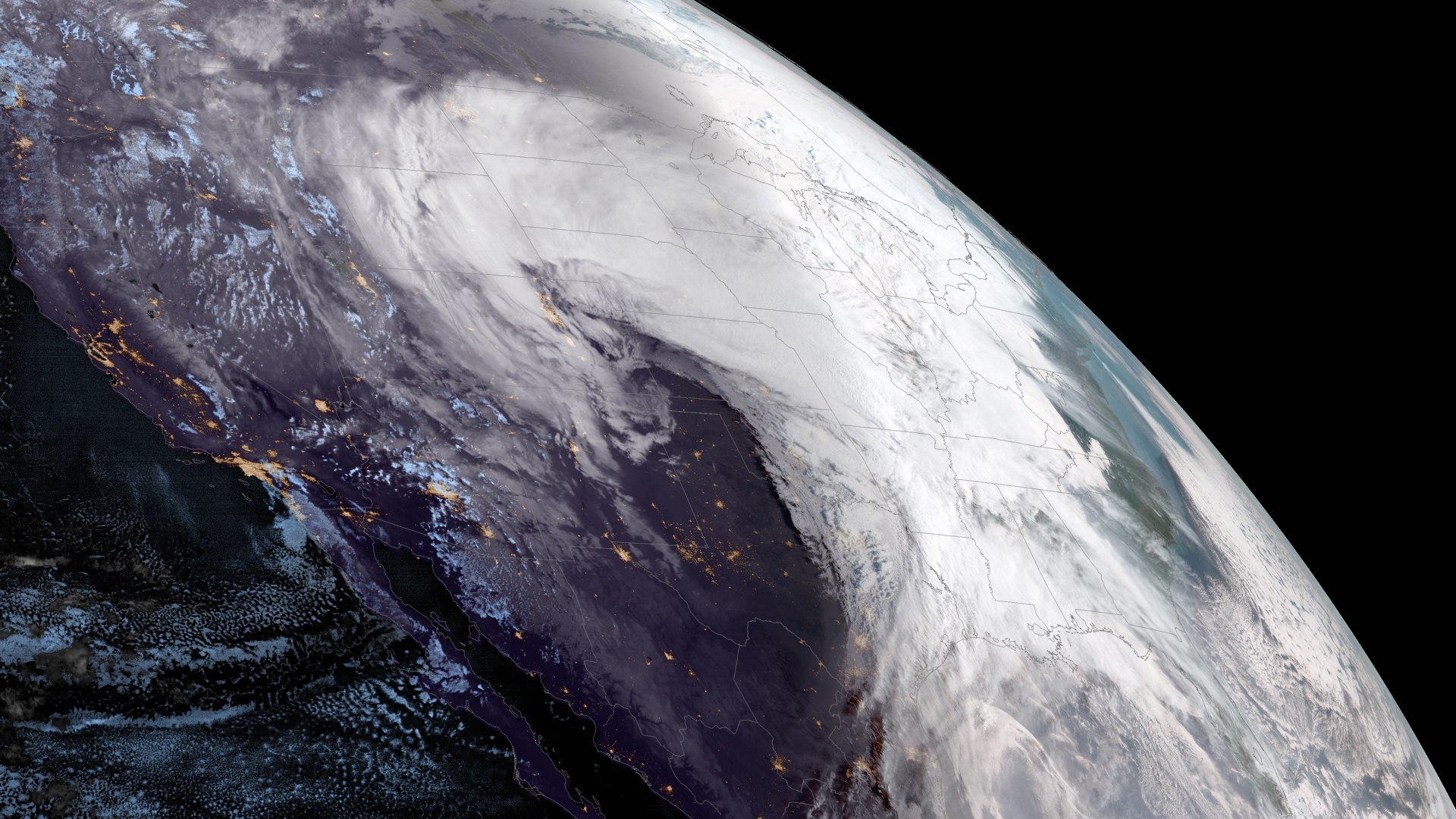 Powerful Storm System Seen by GOES West