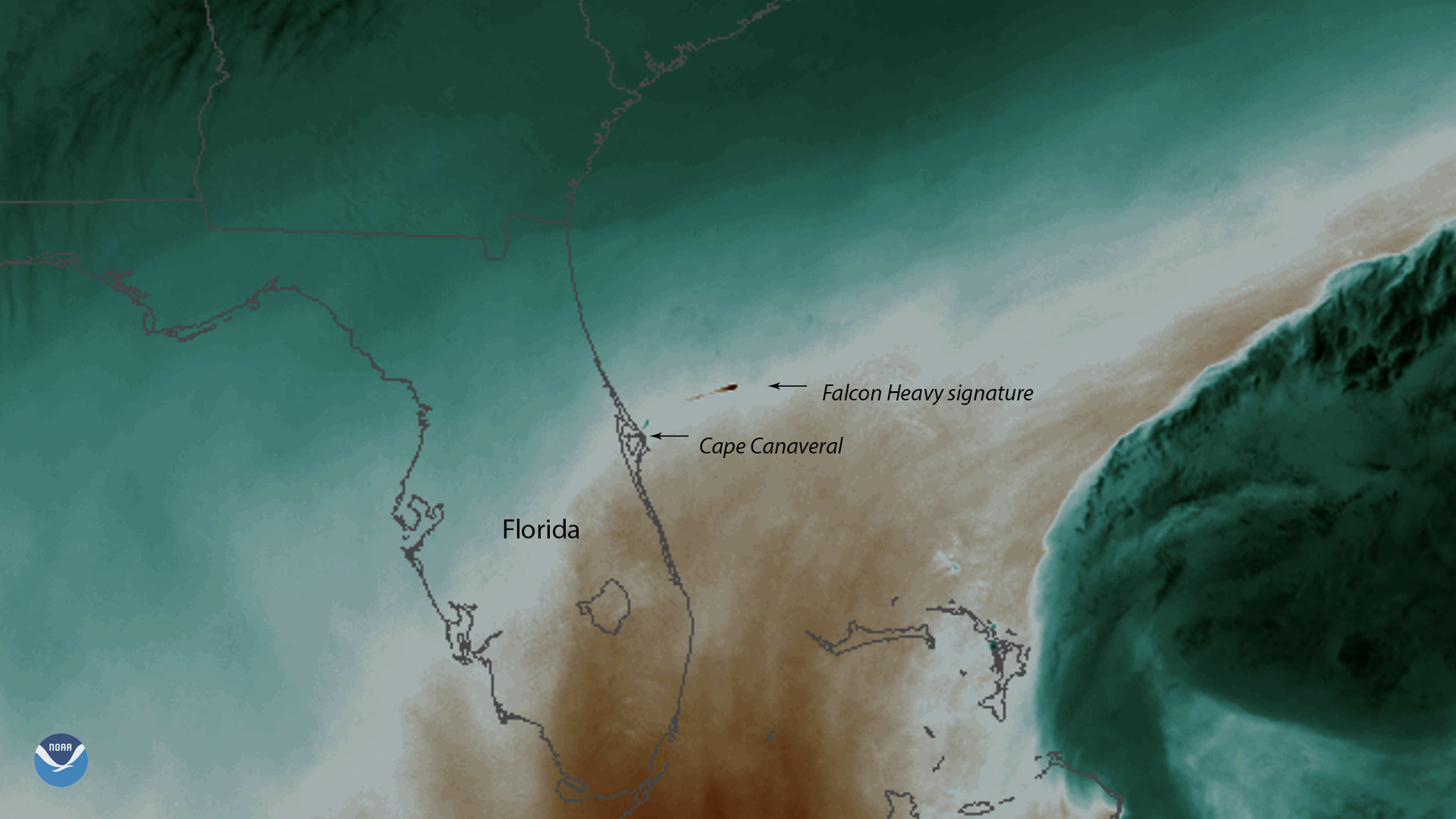 GOES East Catches Glimpse of SpaceX Launch