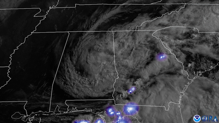 Tropical Storm Claudette Sweeps through the Southeast