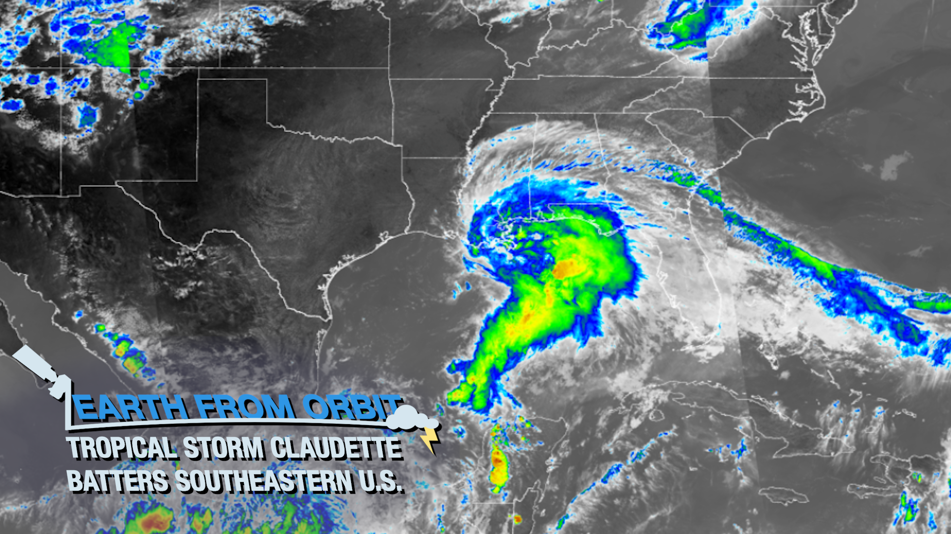 Earth from Orbit: Tropical Storm Claudette Batters Southeastern US