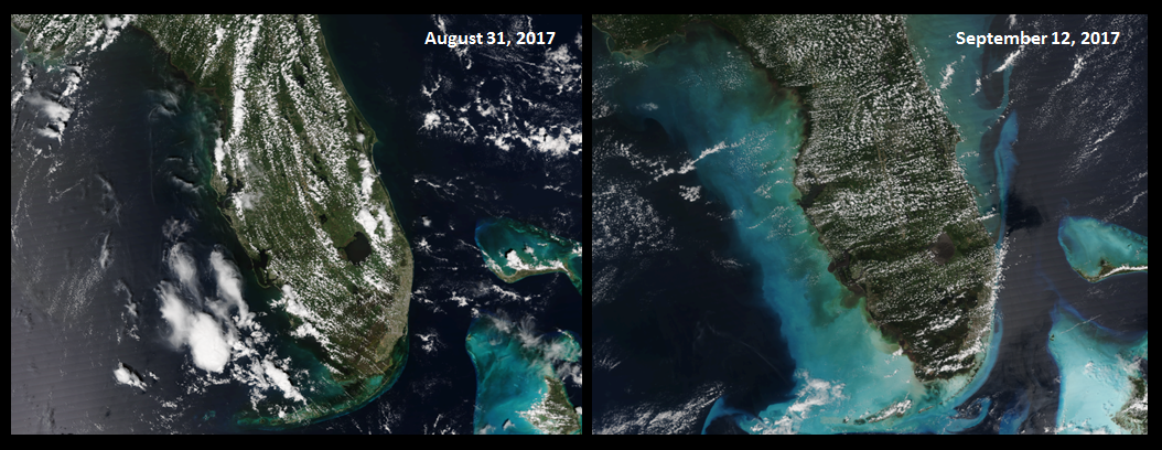 VIIRS Sees Irma-Churned Sediments around Florida, Bahamas