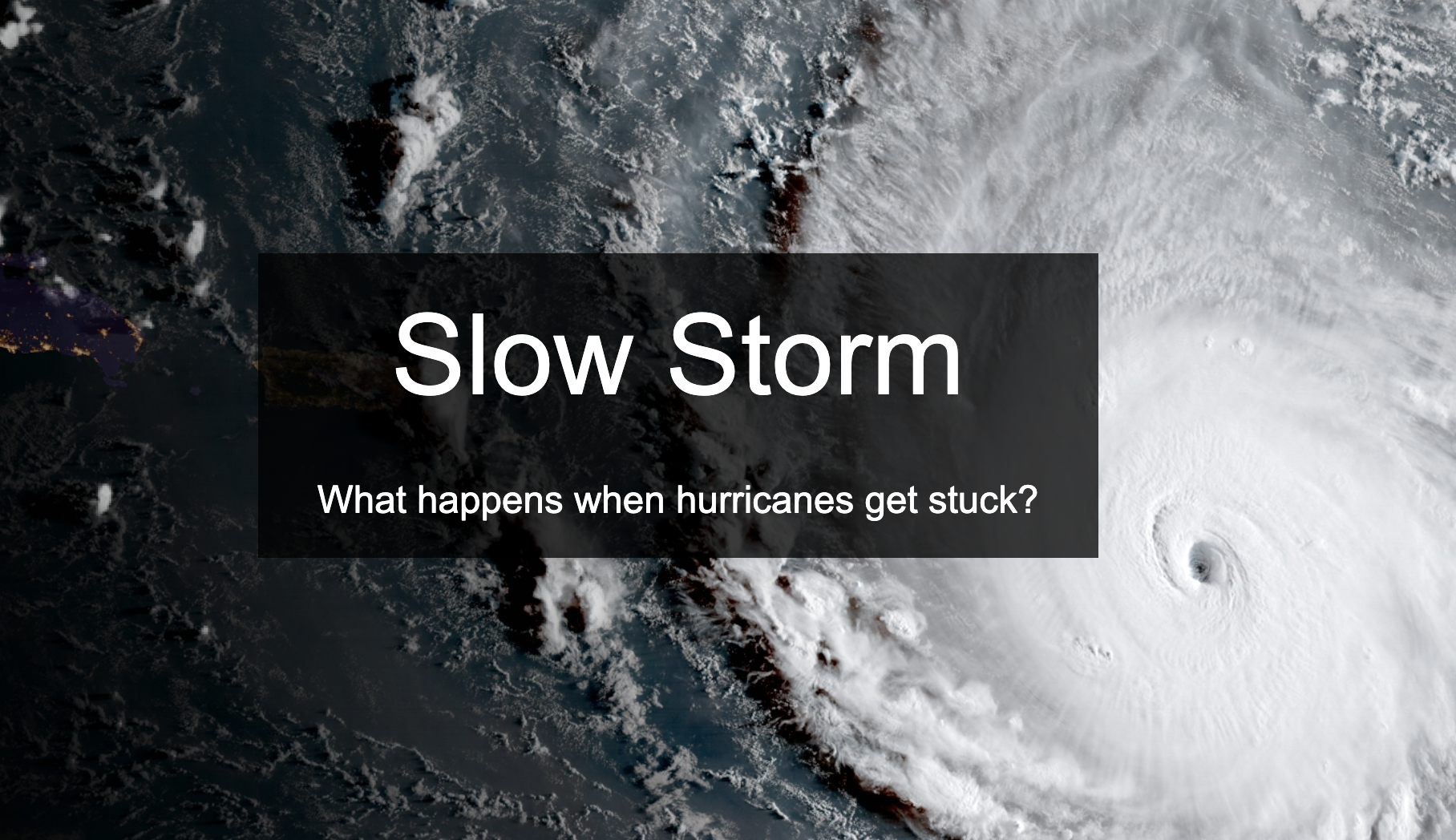 Slow Storm - What Happens when Hurricanes Get Stuck