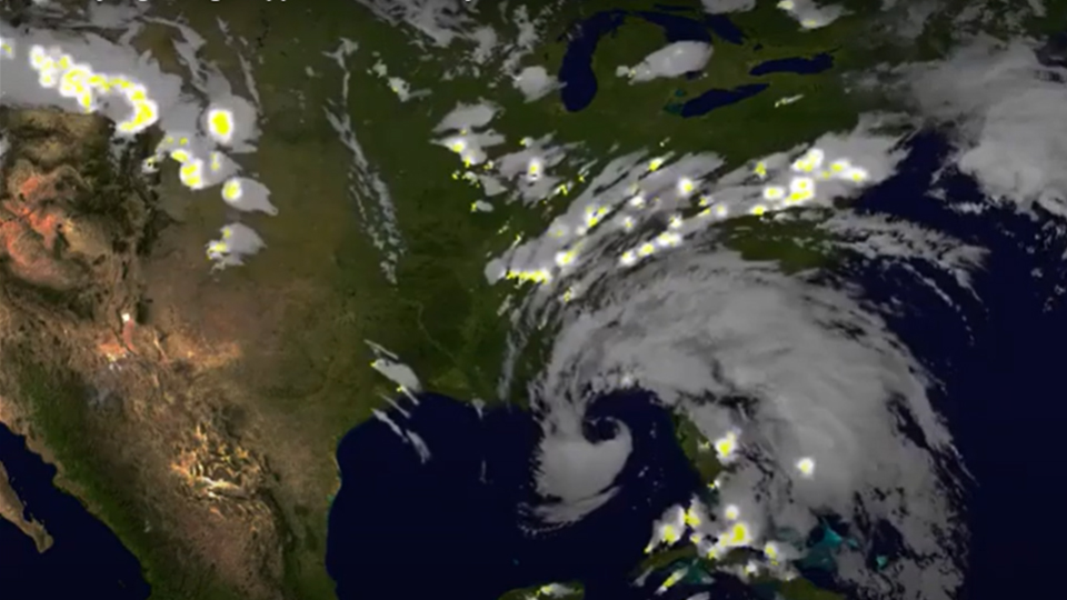 GOES East Geostationary Lightning Mapper - Alberto May 27th-28th 2018