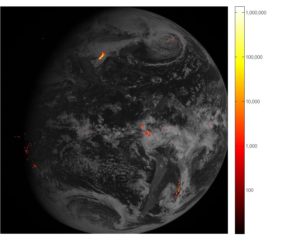 Flashy First Images Arrive from NOAA’s GOES-16 Lightning Mapper