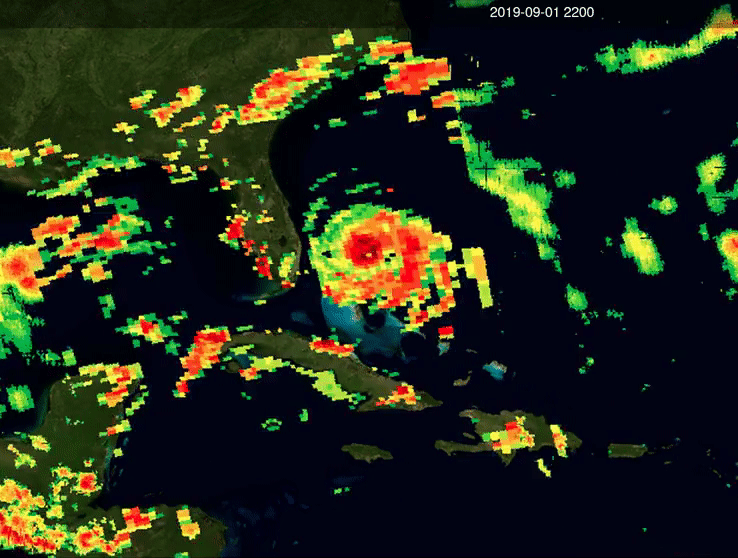 Radar of hurricane dorian.