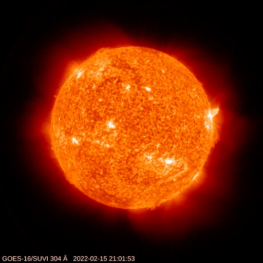 Image of the sun and solar flare