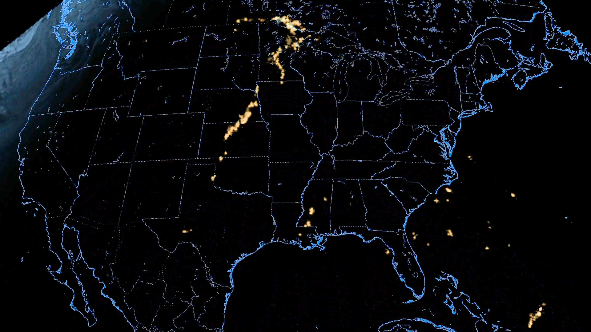 NOAA Shares Flashy First Imagery from GOES-18 Lightning Mapper