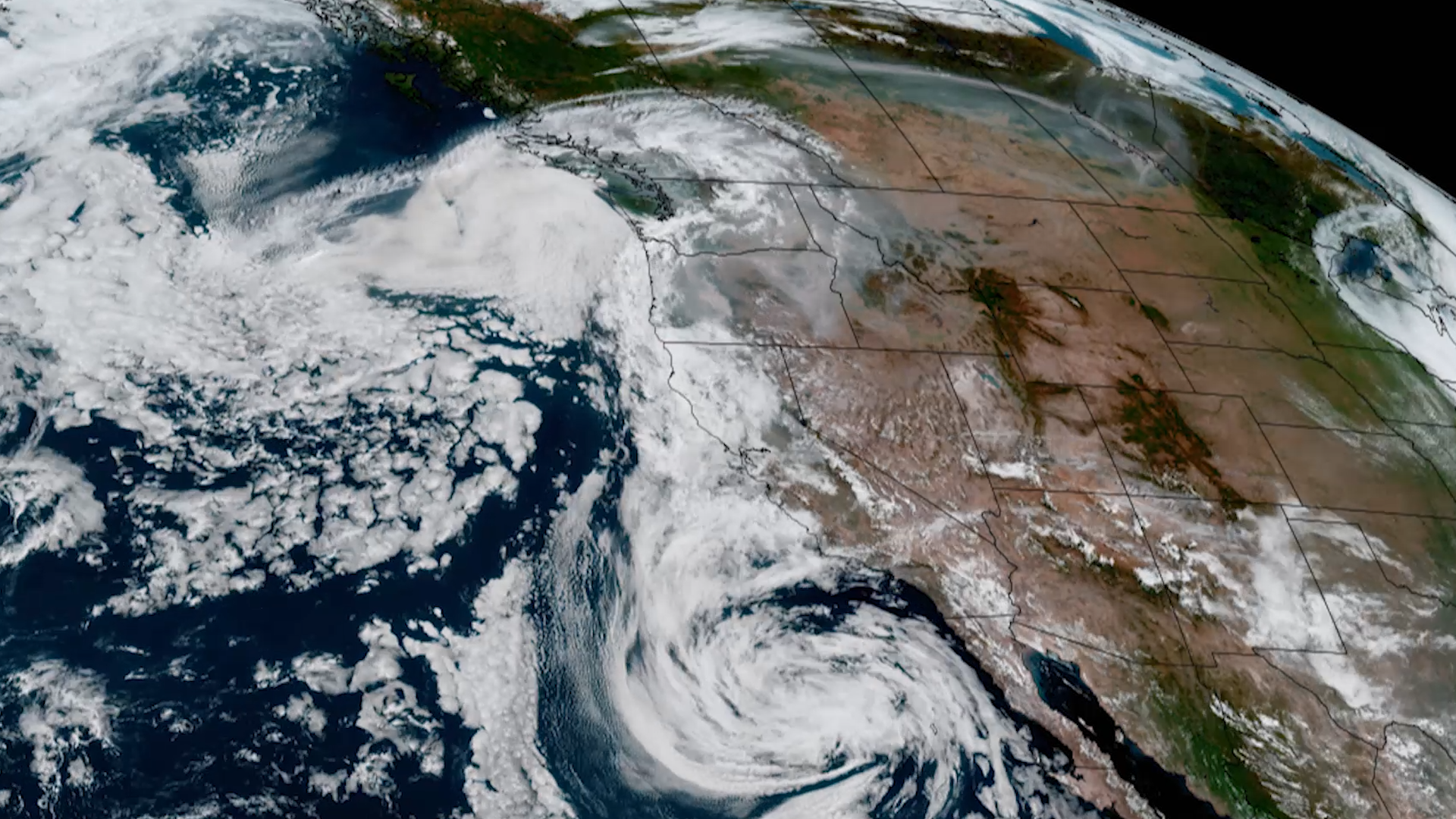 Hurricane Kay Brings Rain to the Southwest While Wildfires Rage to the North
