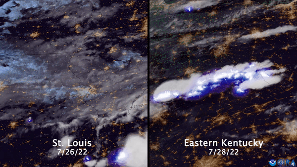 Imagery of flooding in Kentucky and Missouri