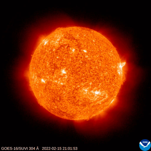 Image of a solar flare using the SUVI instrument