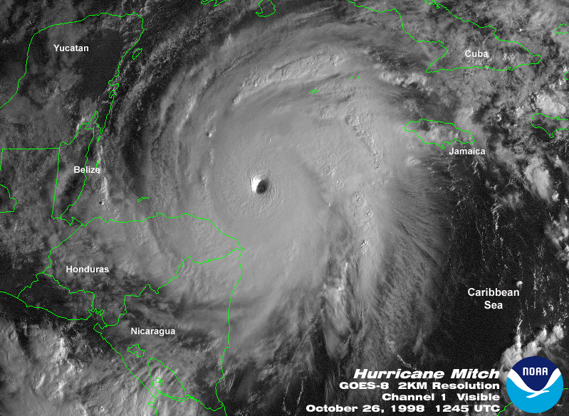 Hurricane Mitch, Visible Channel 1