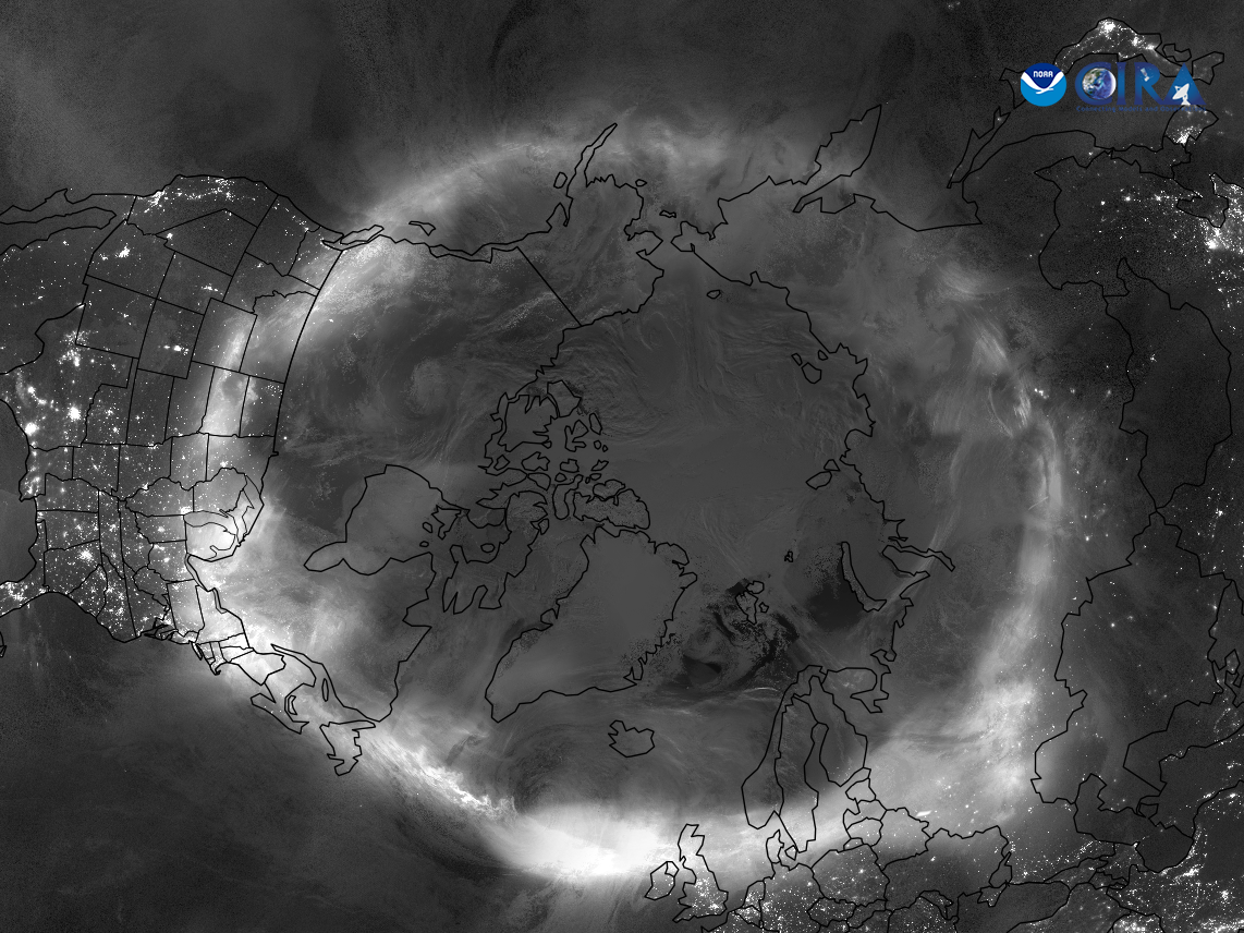 Northern Lights From Over the North Pole | NESDIS | National Northern Lights From Over the North Pole | NESDIS | National