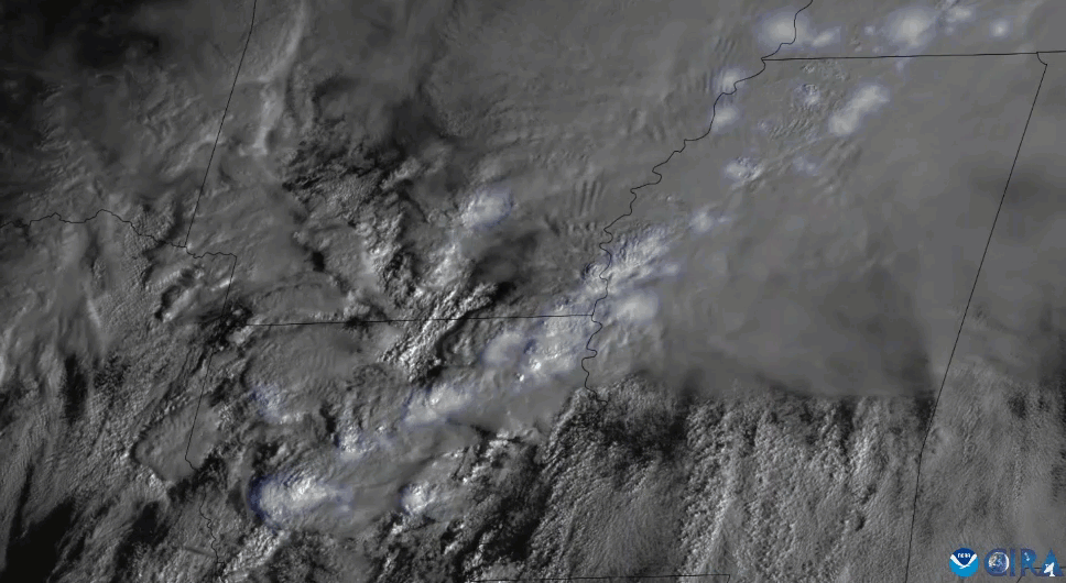 NOAA’s GOES East watched severe and tornadic storms erupt across the southern United States on March 15, 2025, along with frequent lightning. Imagery combines visible band 2/GLM Group Energy Density.