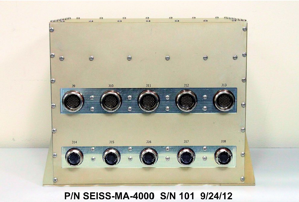 Metal box with ten ports labeled by number