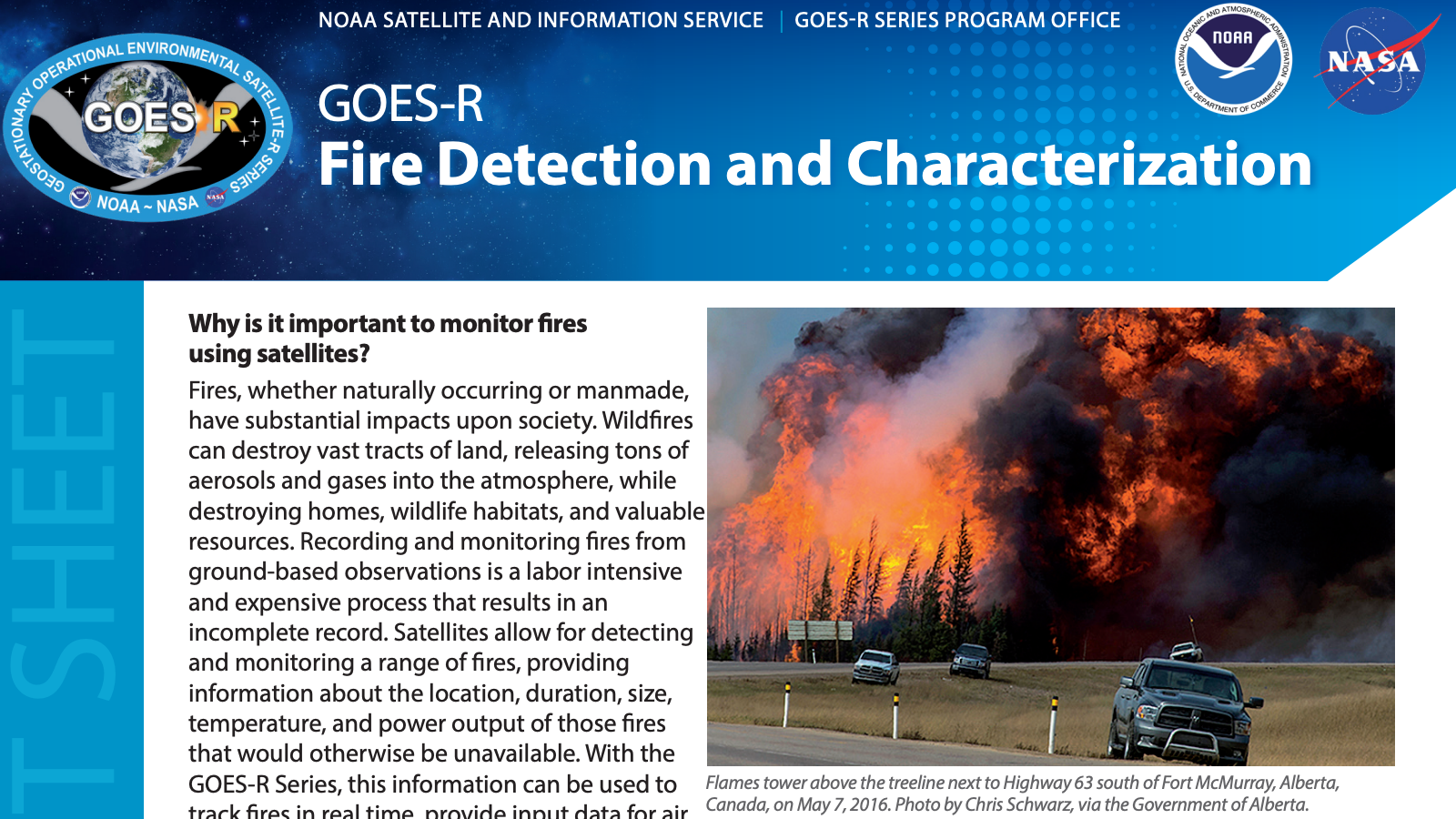 GOES-R Fire Detection and Characterization Fact Sheet Preview/Decorative