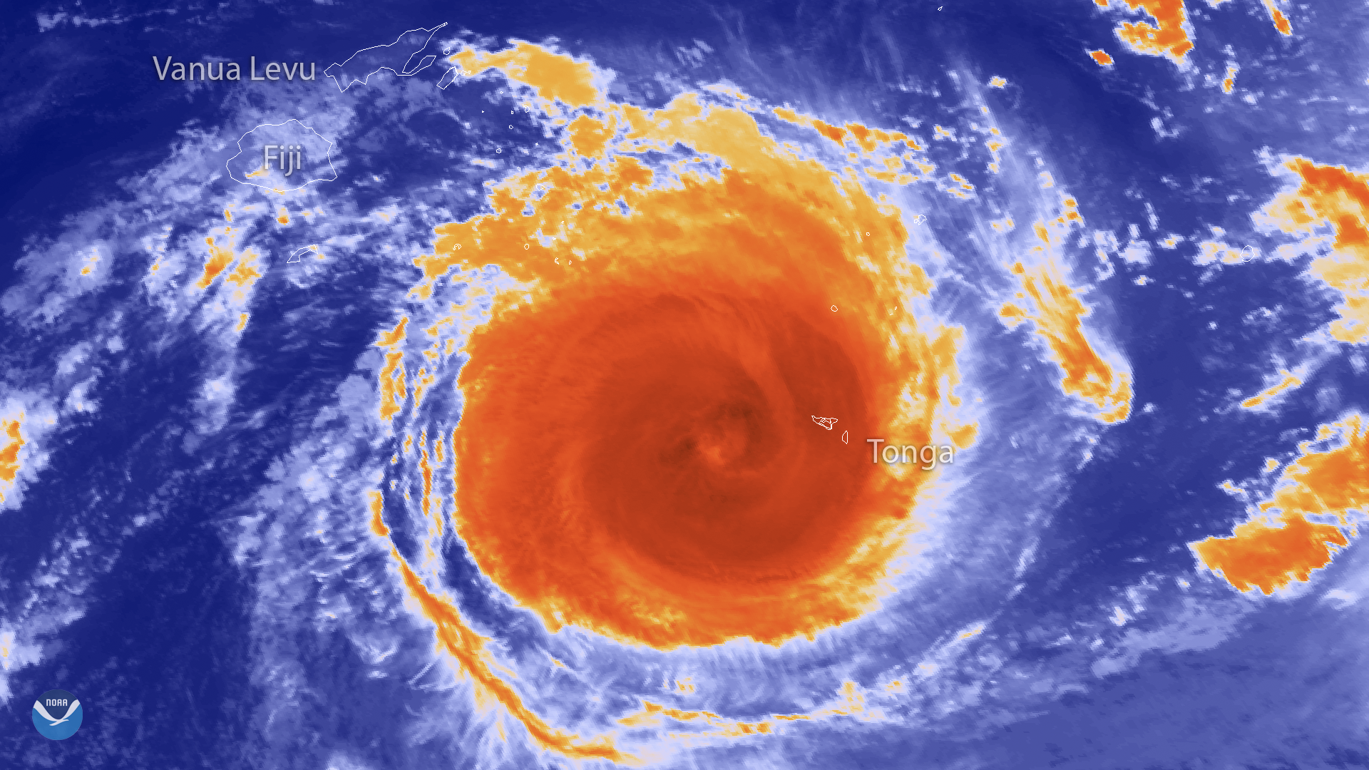 Tropical Cyclone Gita batters Tonga in the South Pacific