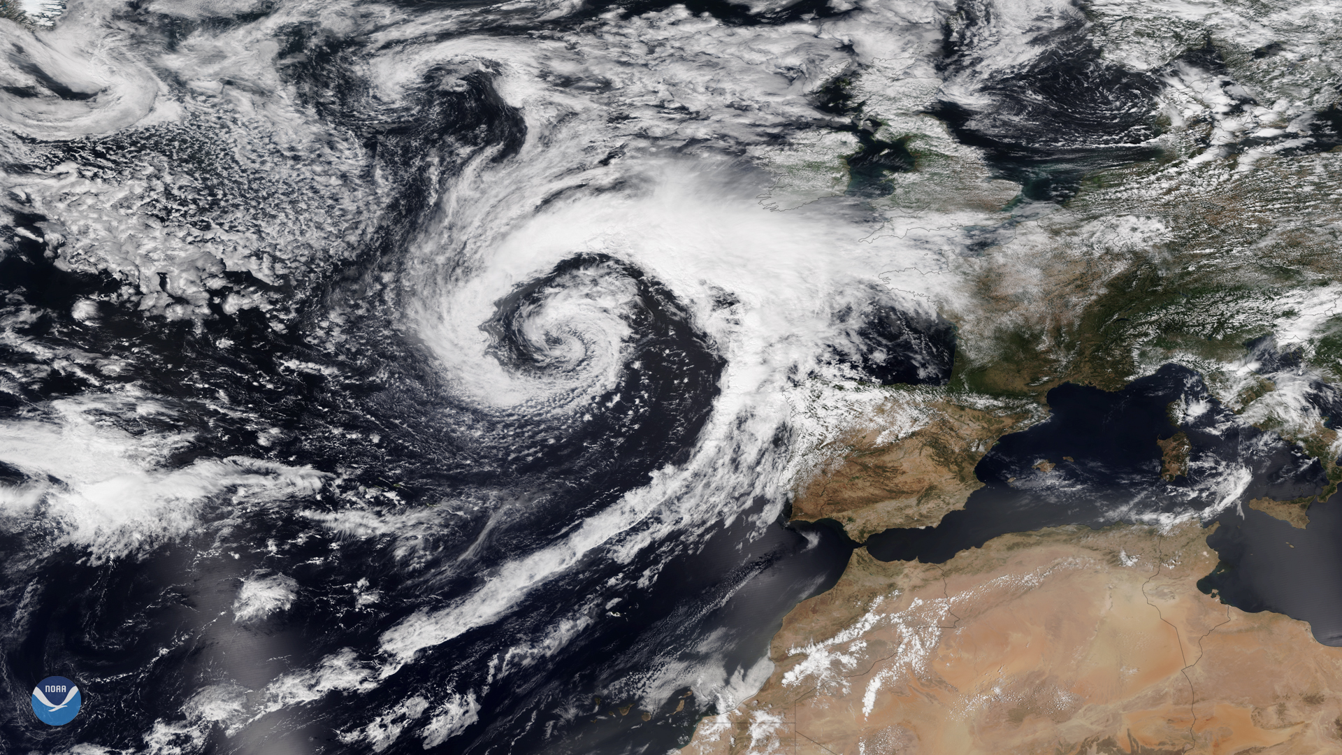Low Pressure System Over Atlantic Ocean is Hurtling Toward the United Kingdom