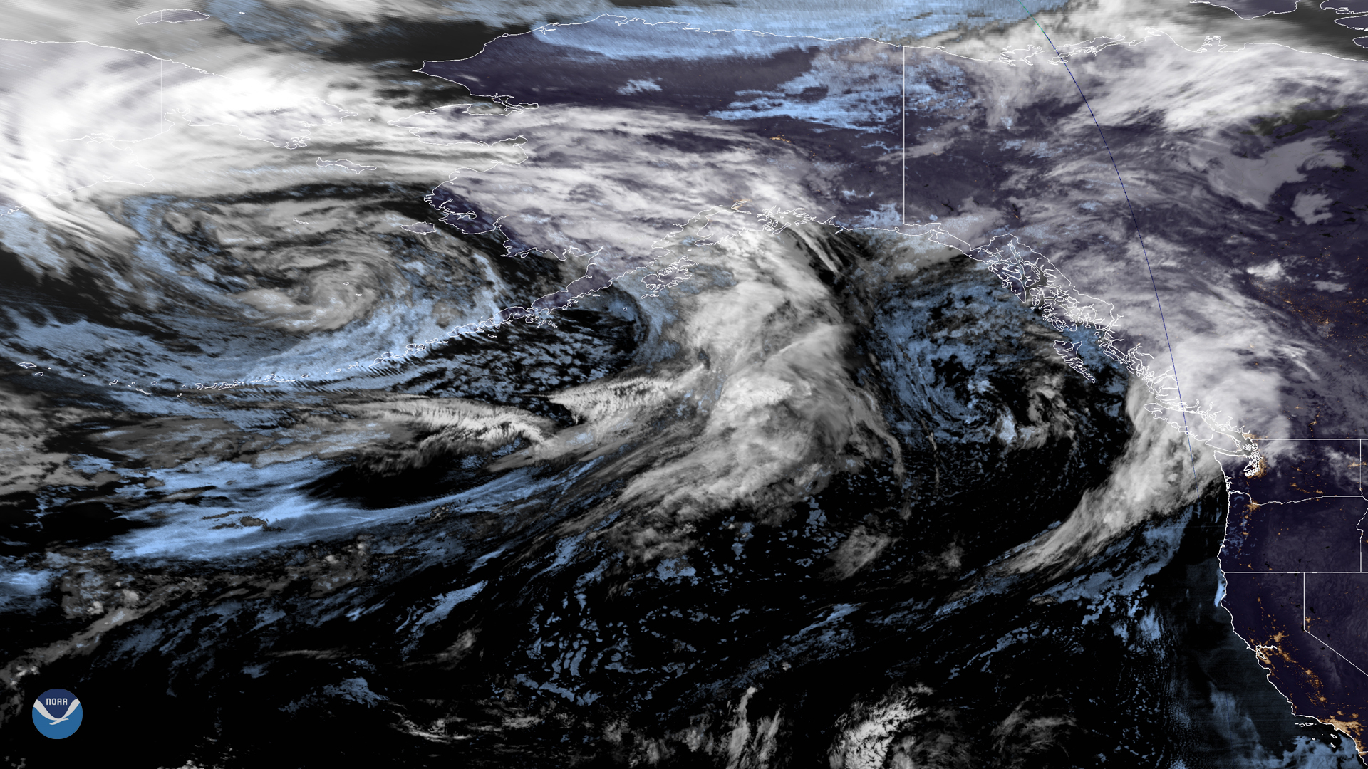 Low-pressure System, Remnants of Two Typhoons Deliver Rain to Alaska