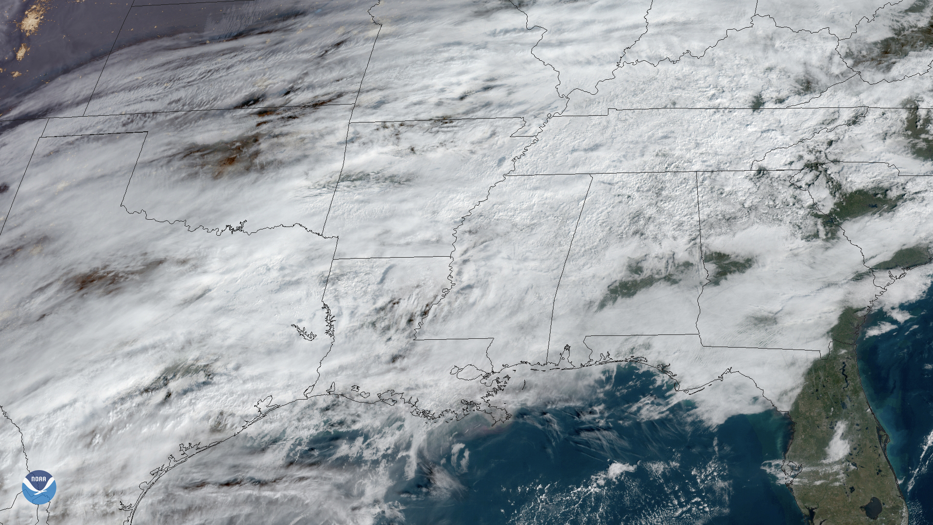 GOES East Sees Moderate Flooding in Mississippi River Delta and Mobile Bay