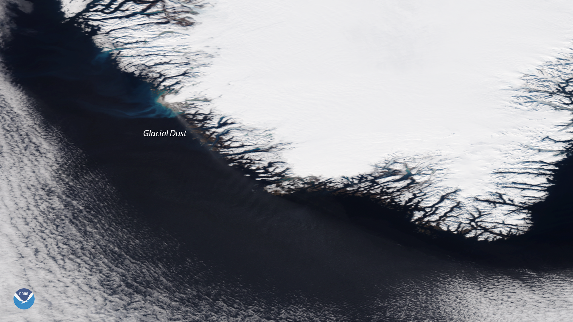 Glacial Dust Spotted Off the Coast of Greenland