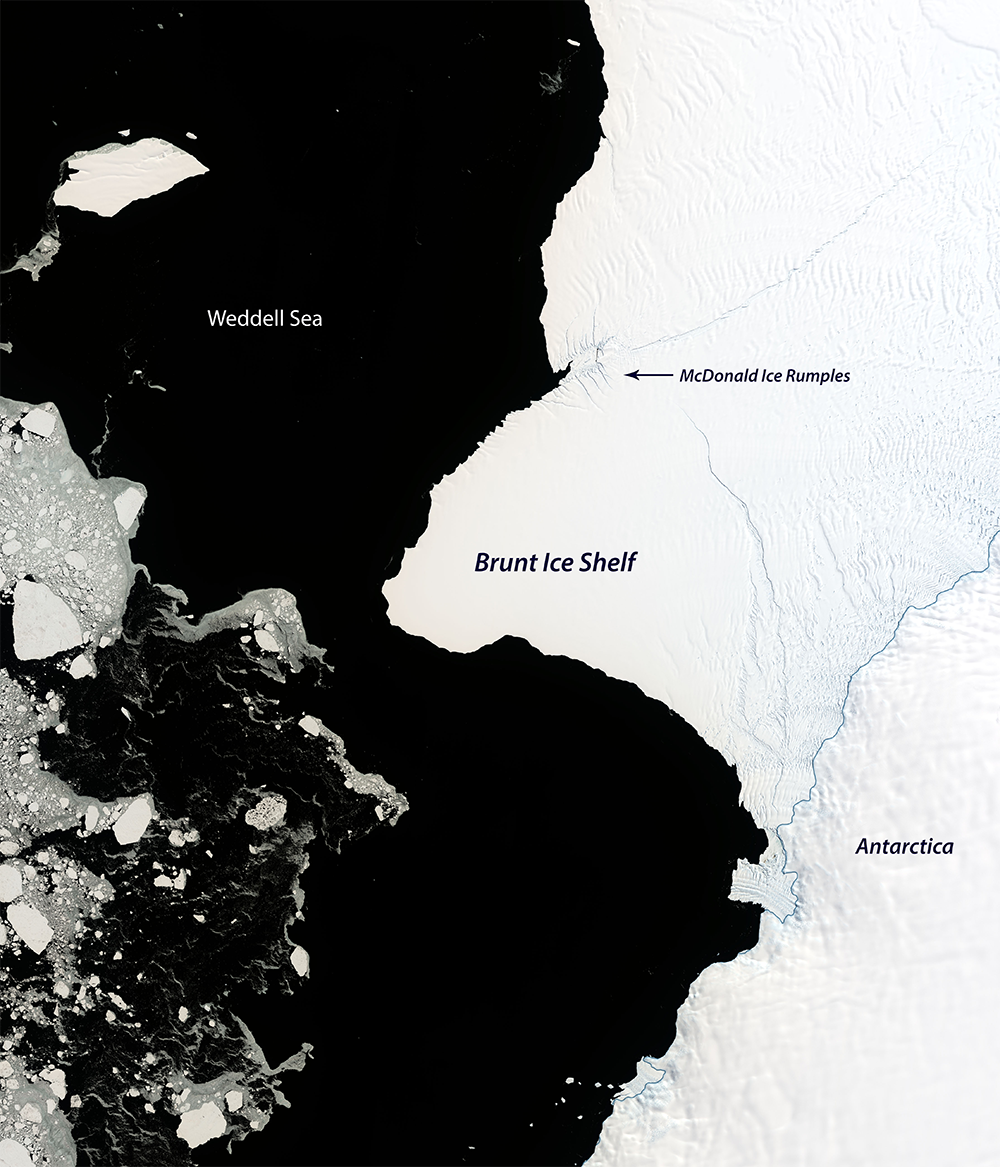 Scientists Say Calving Event on the Brunt Ice Shelf is Imminent