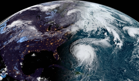 Image of Hurricane's Fiona and Gaston in September of 2022