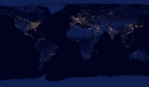 Satellite image of City Lights of the World