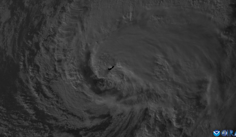 Hurricane Ernesto seen from space