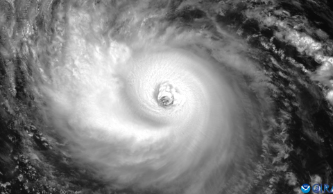 Hurricane Gilma seen from space