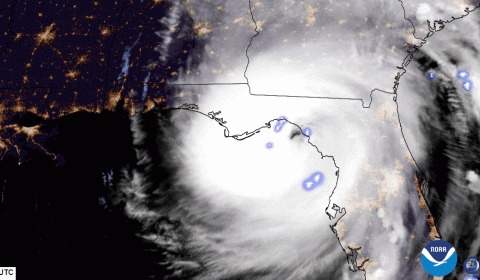 Hurricane Helene seen from space