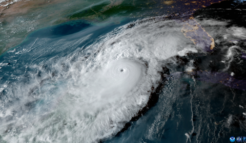 Hurricane Milton off the atlantic coast