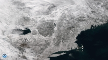 Image of snow over the New England States