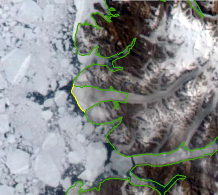 July 30 imagery of Milne Ice Shelf, with no breakage. 