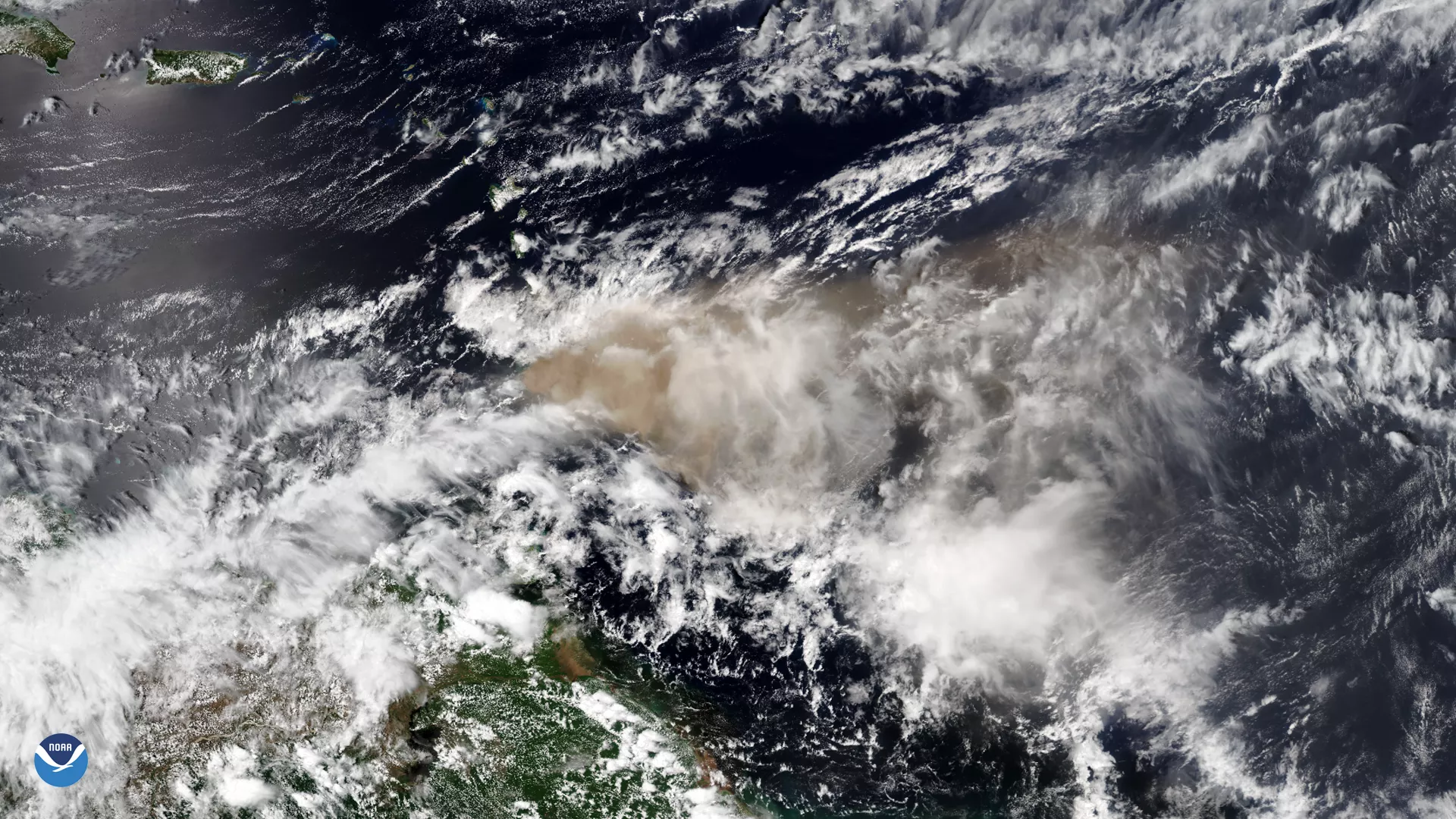 Image of the  La Soufriere volcano