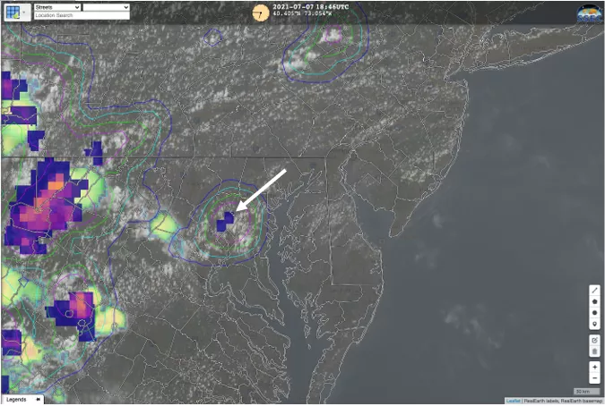 Image of patches of lightening