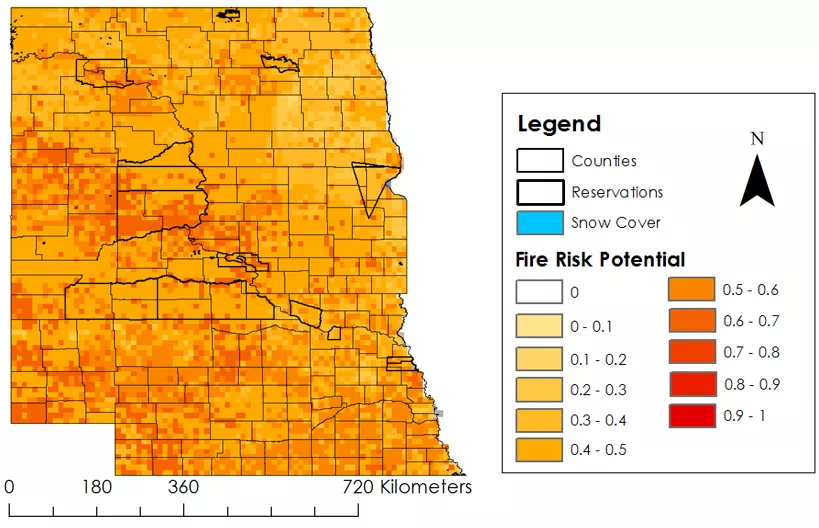 Image of the  Fire Risk Estimation (FIRE) Tool 