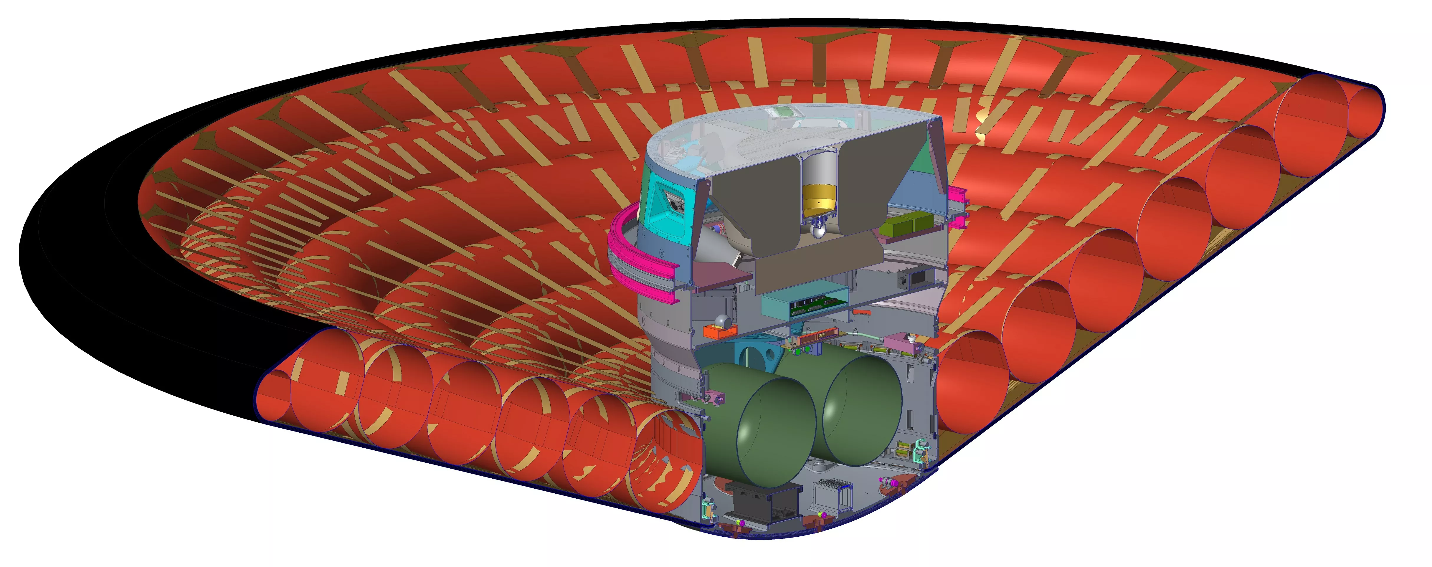 Artist rendering of the LOFTID aeroshell and payload.