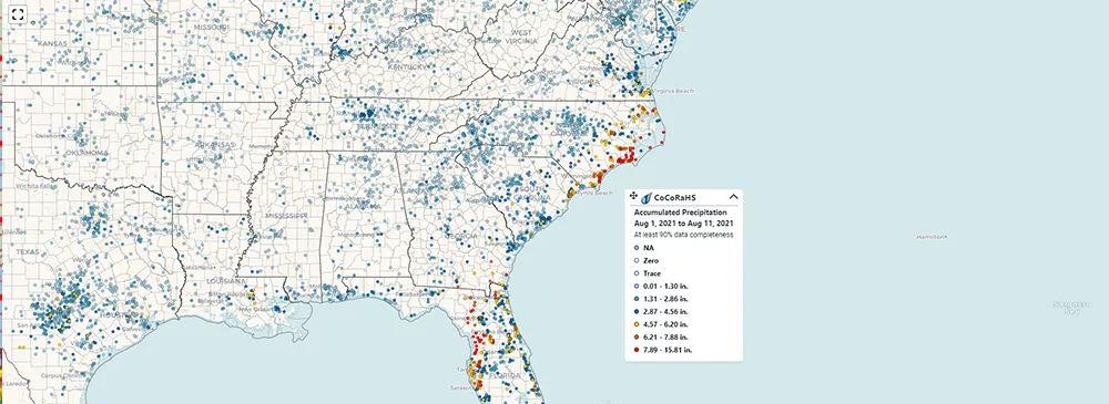 Image of the south east US