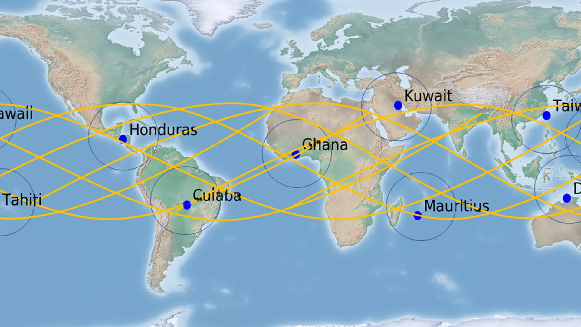 Image of COSMIC-2 Downlink Stations