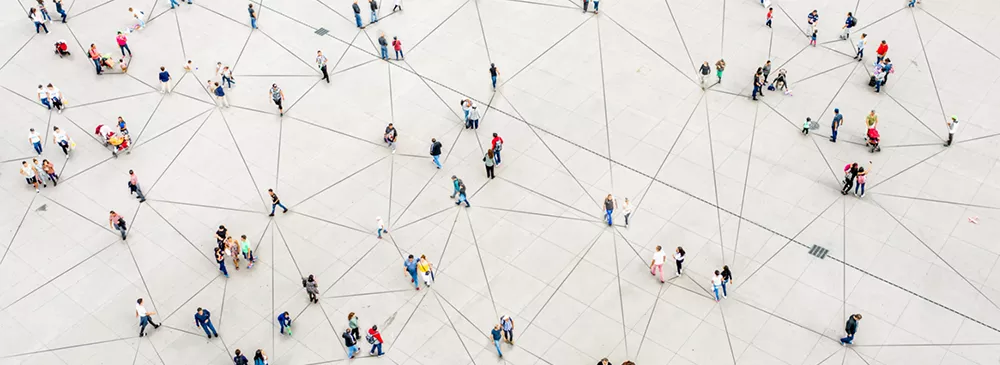 Image of people connected by lines