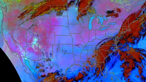 Aerosol satellite imagery of United States
