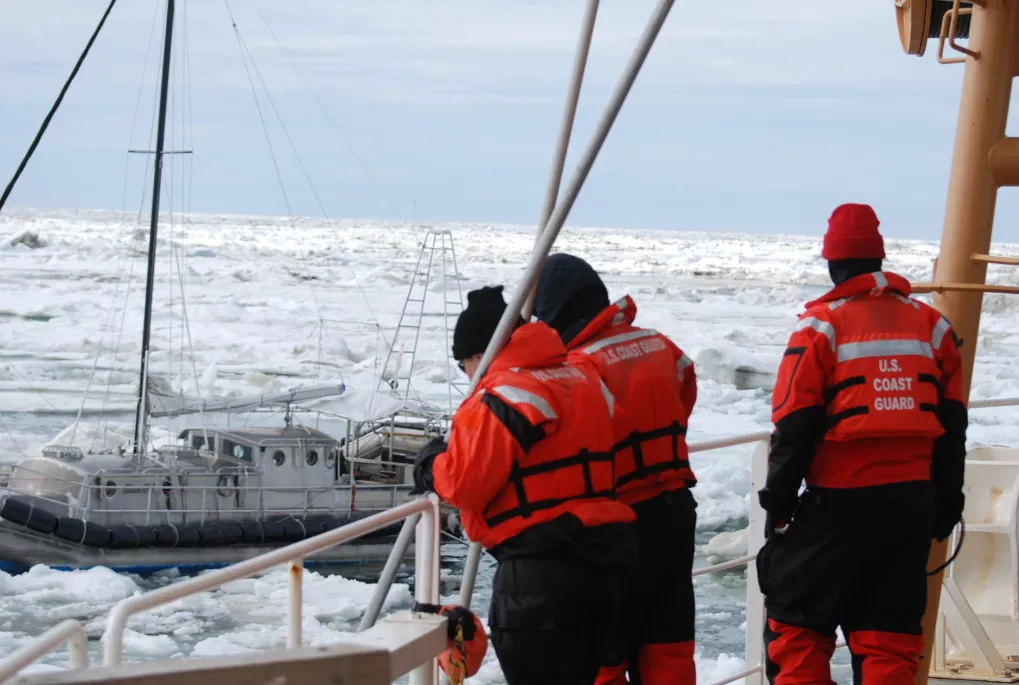 Image of coast guard employees