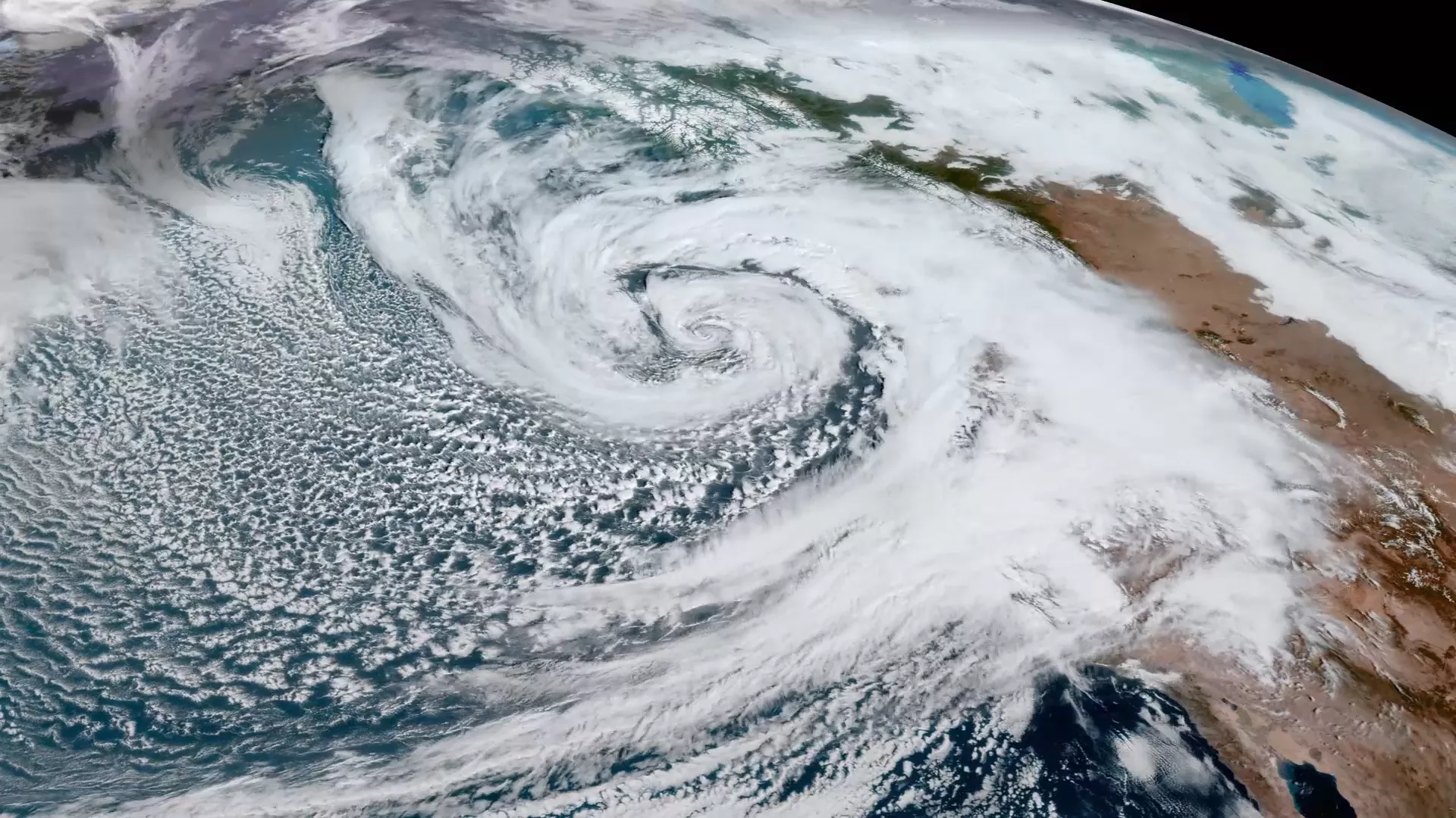 Image of a storm over the pacific northwest