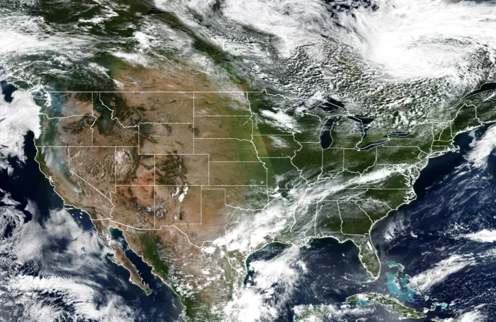 Image of the contiguous U.S. from the NOAA/NASA Suomi-NPP satellite from September 4, 2020.