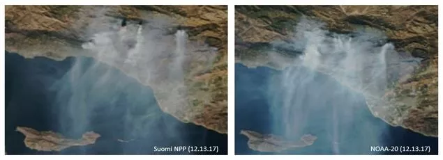 Having two satellites in the same orbit provides wildland firefighters with more data to use in identifying hot spots and making decisions about the deployment of fire crews and other resources.