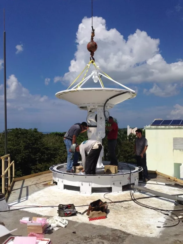 Direct Broadcast Reception Site at the University of Puerto Rico in Mayaguez, Puerto Rico. Credit: CIMSS