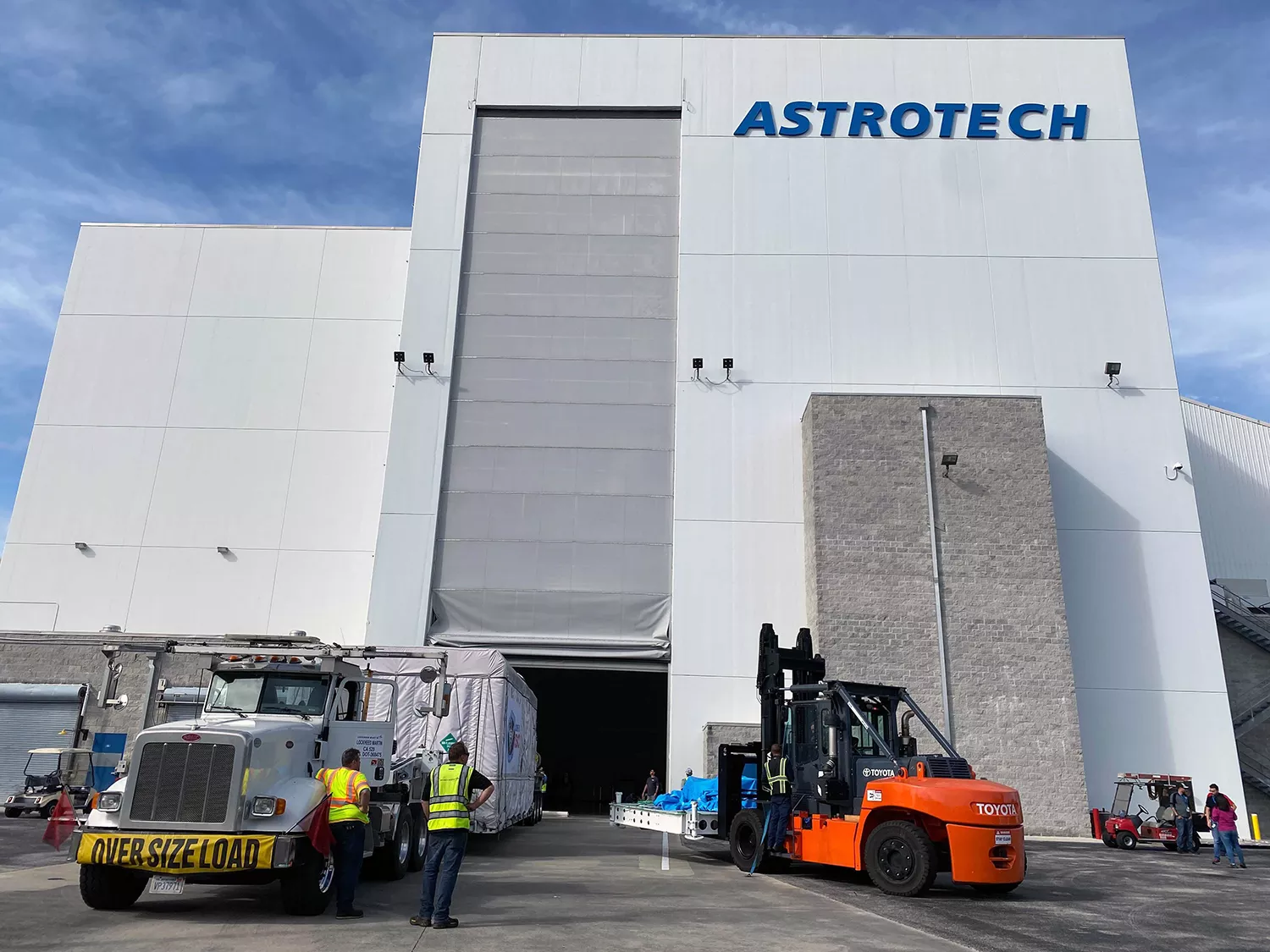 GOES-T arrives at Astrotech Space Operations in Titusville.