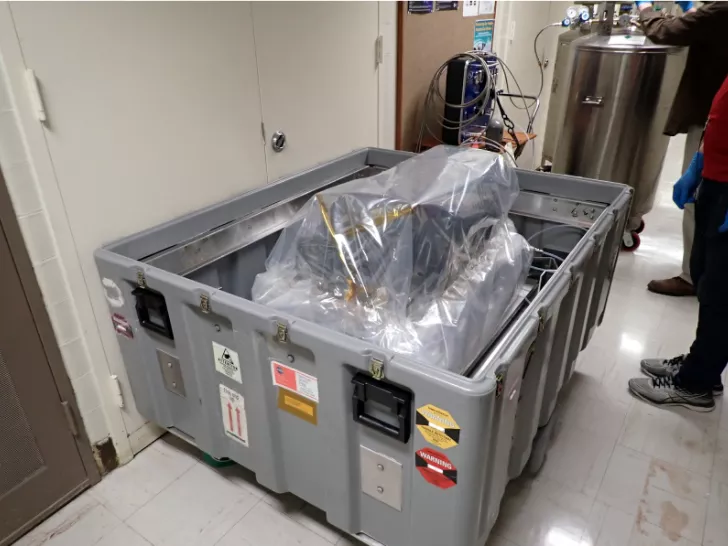 CCOR-1 packaged and ready to be shipped from the U.S. Naval Research Laboratory to Lockheed Martin